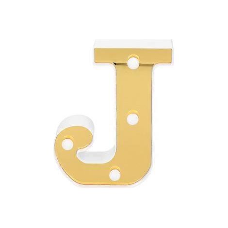 JType Dekorative Lampe Gold Englisches Alphabet Leuchtschild für Zuhause Bar Hochzeit Party Warmweiß