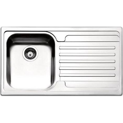 Apell VE861IRAC Venezia Lavello 1 Vasca con Gocciolatoio a Destra 86x50 cm in Acciaio Inox Antigraffio colore Acciaio Inox