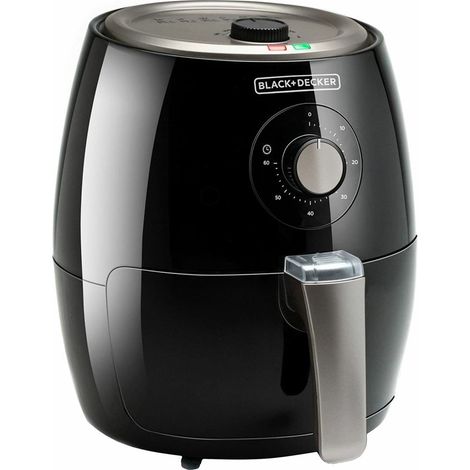 Black & Decker BLACK+DECKER BXAF2500E - Friteuse sans huile 1500W, -99% de graisse, Frire, griller, cuire et chauffer, 2.5L, Minuterie 30min, 80-200ºC, Antiadhésif, Noir (ES9730010B) (1/5)