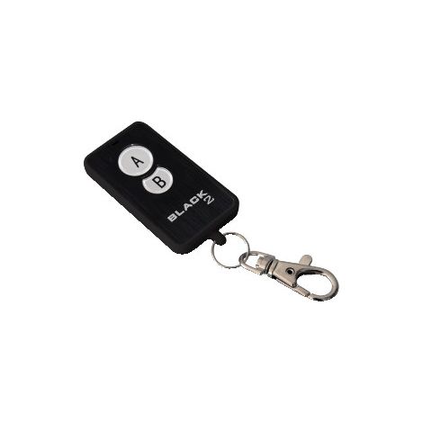 Mando a distancia universal negro 2 canales 433Mhz – Duplicador de mandos a distancia de código fijo – Funciona con 2 pilas CR2016 incluidas – Konelco Gbs