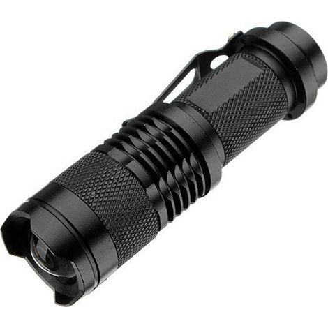 Lampe torche télescopique à zoom, lampe torche télescopique à zoom pour extérieur, lampe torche fluorescente, lumière blanche