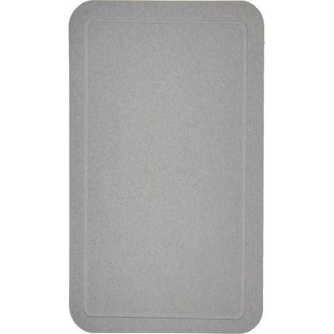 Alfombra de baño de diatomita 60x40 cm gris claro