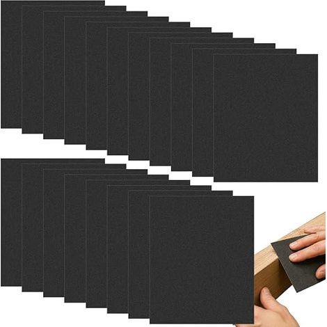Sanding Paper 230 x 280 mm, 120/180/240/320/400/600/800/1000/2000 Grit Wet Dry Sandpaper for Wood Metal Bodywork Auto Polishing (1/5)