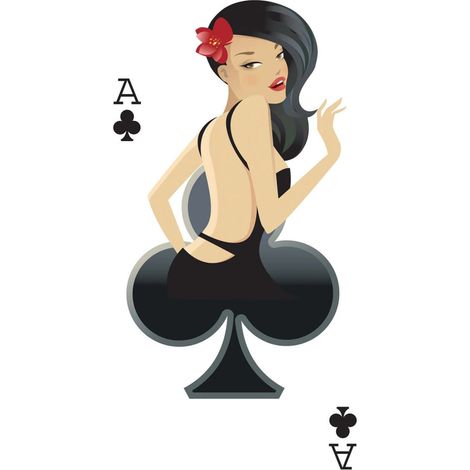 Figurine en carton Carte As de Trèfle modèle brune 162 cm (1/4)