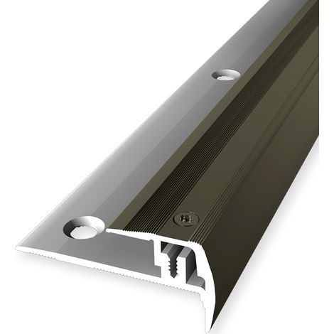 PROVISTON Treppenkantenprofil Metallprofil Breite: 23 mm Höhenausgleich: 7 - 16 mm Länge: 1000 mm Aluminiumprofil Bronze 1 Stück (1/5)