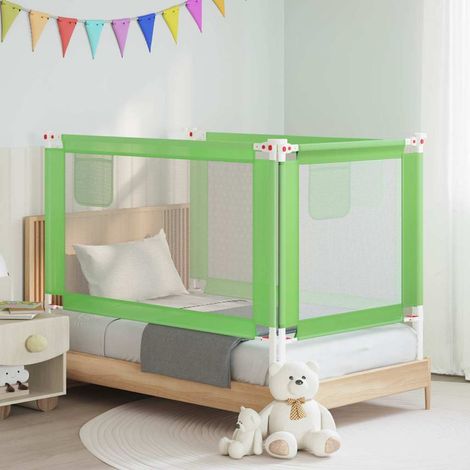 10192 vidaXL Toddler Safety Bed Rail Green 140x25 cm Fabric (1/5)