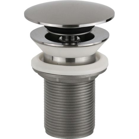 Bonde clic-clac 1"1/4" G en acier inoxydable AISI 304 pour évier sans trop-plein Arqea Tuttotondo CP3103 Acier inoxydable (1/2)