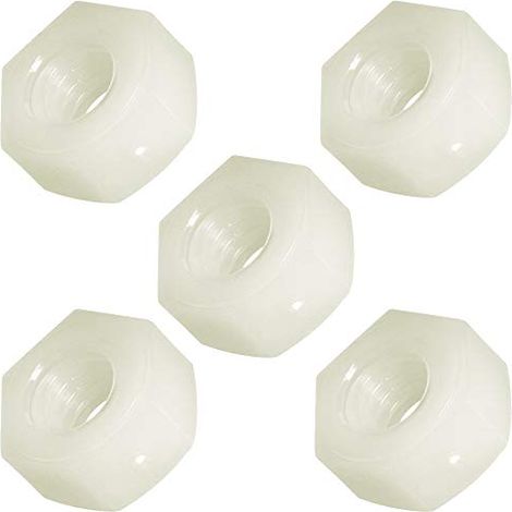 5x ECROU NYLON 6.6 HEXAGONAL PLASTIQUE NATUREL MACHINE BRICOLAGE (M3x0,5)