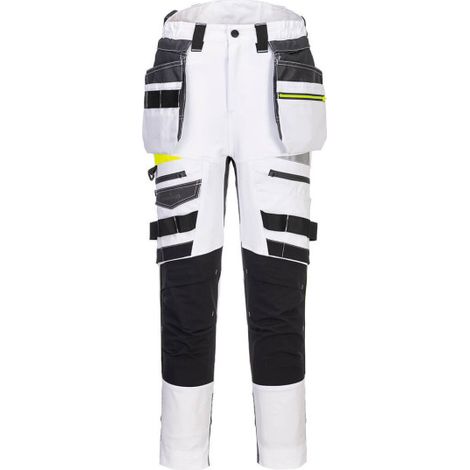 Pantalón de trabajo con tejido de altas prestaciones con rodilleras DX4 DX452 36 pulgadas Blanco
