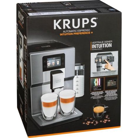 Krups Intuition Preference+ Kaffeemaschine grau 3 Liter