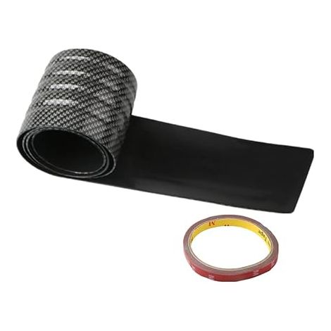 Protection de pare-chocs arrière universelle fibre de carbone caoutchouc anti-rayures voiture pickup SUV camion 104cm 41" (1/5)