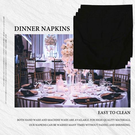 Serviette de table rustique en lin uni de 40 cm (16 pouces), lavable en machine, style champêtre, idéale pour un mariage, une fête prénuptiale ou une table à manger. Jikaixiang