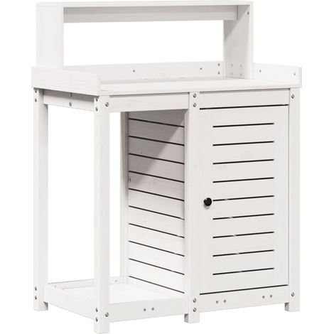 Maison Exclusive - Pflanztisch mit Ablagen Weiß 82,5x50x109,5 cm