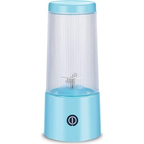 Exprimidor de cítricos portátil mini recargable Licuadora mezcladora de 300 ml  Color: Azul