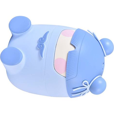 Tirelire mignonne en forme de cochon, verrouillable, pour enfants (garçons et filles), en plastique incassable, grande capacité, bleue. (1/5)