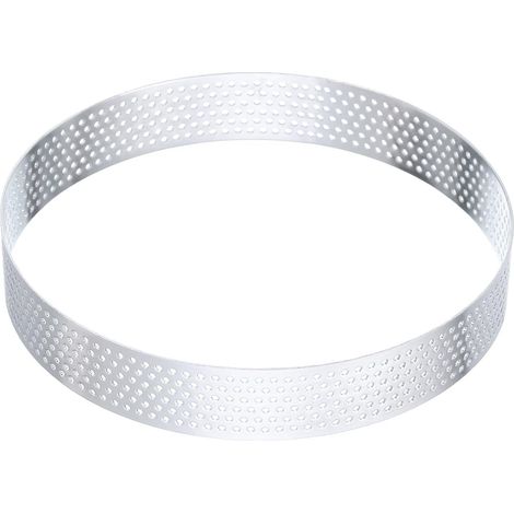 Stainless Steel Pie Rings 4.7" Perforated Metal Baking Circle for Dessert Mousse Cake Round Non-Stick Ring for Cheese Food Making Tool (1/5)