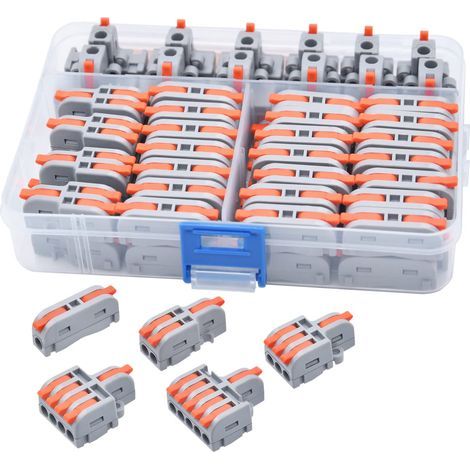 62 Pièces Electrical connector kit with lever, Connecteur électrique Compact Avec Levier de Fonctionnement, Peut être Librement Combiné (1/4)
