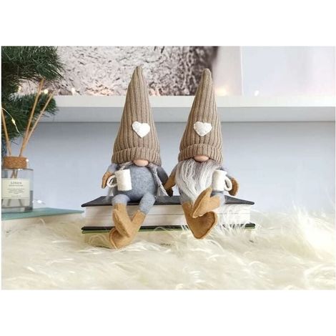 Adorno Navideño Gnome - Estilo Escandinavo - Decoración para Hogar y Árbol de Navidad - Paquete de 2 Unidades (1/5)