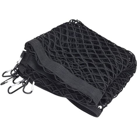 1 Filet de rangement, maille élastique robuste, 120x100x1 cm, crochets inclus, pour coffre et toit de voiture, voyage extérieur