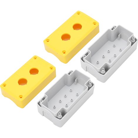 Boîtier de protection étanche avec bouton-poussoir pour équipement industriel - 2 unités fournies (1/5)