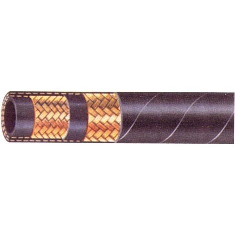 Flexible hydraulique 2 tresses 1/4' DIN 2SN 400 bars (Lot de 50 mètres)