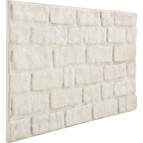 Wall Panels 10 pcs White 100 x 50 cm EPS Foam vidaXL
