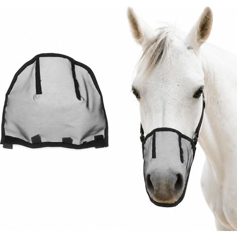 Fly Mask Net Nose Net for Horses Lightweight Breathable Safety Cover (1/5)