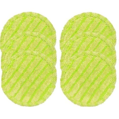Pack de de 6 tampons de rechange en microfibre 160 mm pour balai électrique, XU, Serpillère, Aspirateur, Laveur, Aérosol (réutilisables)