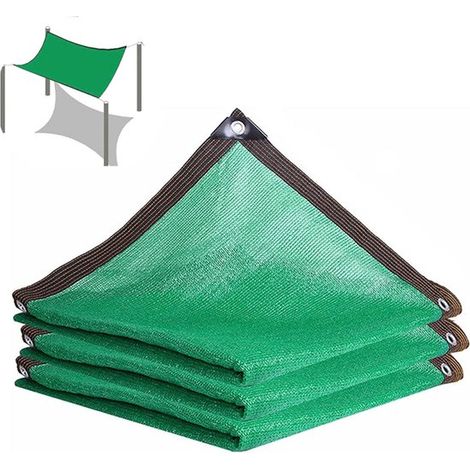 Toile d'ombrage - Filet d'ombrage 2x2 mètres - Toile d'ombrage carrée verte - Filet d'auvent résistant aux UV - Filet de protection solaire robuste pour une utilisation extérieure, abris de voiture, c (1/5)