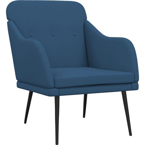 Sillón de tela azul 63x76x80 cm vidaXL