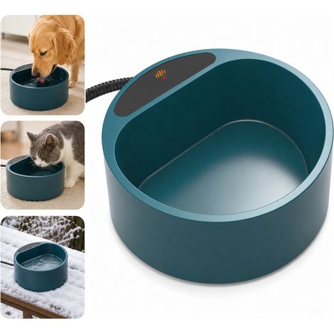 Gamelle Chauffante a Temperature Constante pour Animaux 220-230V ABS Vert Arme 25 x 25 x 12 cm (1/5)