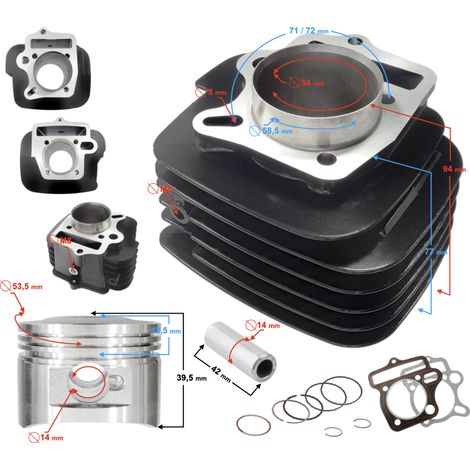 Cilindro para ciclomotor 4T 130cc 154FMI refrigerado por aire (1/5)