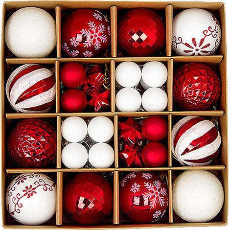 Bola Navideña - Roja y Dorada - Para Árbol de Navidad - 50 Unidades (1/5)
