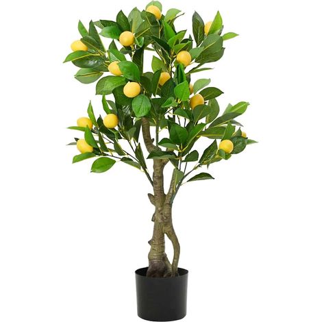 Vidaxl – Plante verte artificielle citronnier 90 cm – 234 feuilles en PEVA – Aspect réaliste et flexible – Entretien facile, sans arrosage (1/5)