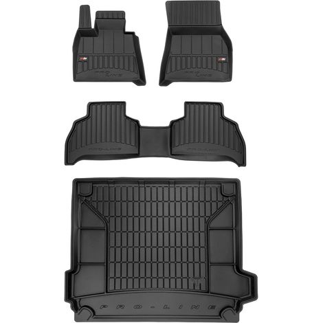 Ensemble de tapis de sol 3D et tapis de coffre pour BMW X5 G05 2018 – Caoutchouc TPE – Ajustement parfait – Inodore – 5 places