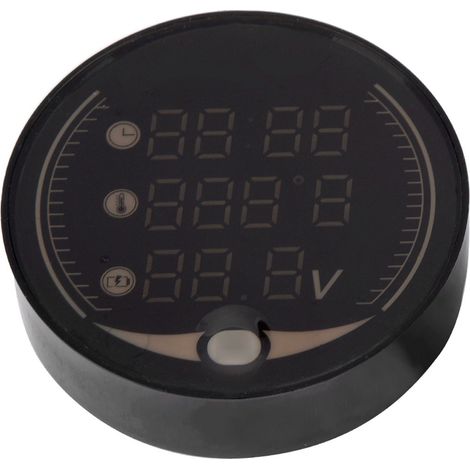 Elektronisches 3-in-1-Digitalthermometer für Motorräder: Voltmeter, Uhr, Temperaturanzeige (1/5)