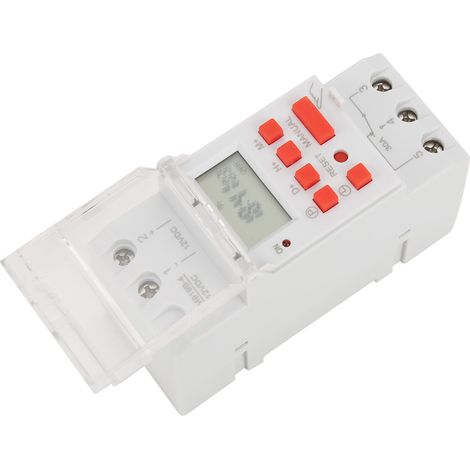 Minuterie hebdomadaire 12 V CC 30 A avec écran LCD marche/arrêt et fonction compte à rebours (1/5)