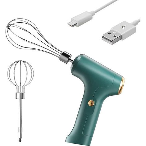 mlangeur Main, Fouet Lectrique Portable Sans Fil, Batteur Ufs Rechargeable Par Usb, Pour Fouetter, Mlanger, Pudding, Cookies, Gteaux, Batteries (1/5)
