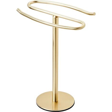 Freestanding towel rack in SUS304 stainless steel, gold finish, for bathroom and kitchen (1/5)