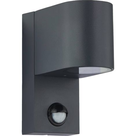 Lindby Lámpara de pared exterior 'Gelso' en Negro Aluminio