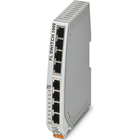 Switch Ethernet FL SWITCH 1000 8 Ports RJ45, 100Mbit/s, montage Rail DIN 24V c.c. ( Prix pour 1 )