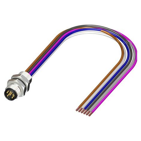 Câble d'actionneur RS PRO 6 conducteurs , M8 Mâle vers , 500mm ( Prix pour 1 )