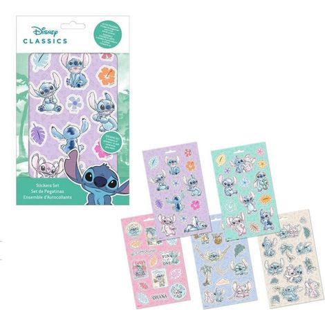 Ensemble de 5 planches d'autocollants résistants Lilo et Stitch de Disney (1/2)
