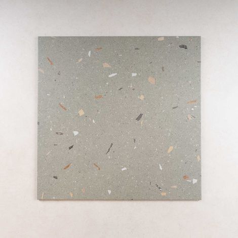 Carrelage Effet Terrazzo CROCCANTE 80x80 Menta (1,28m²) - Les Carreaux de Jean (1/2)
