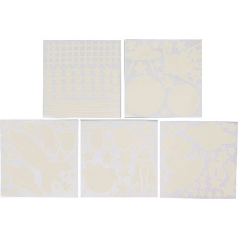 184 autocollants phosphorescents thème vaisseau spatial, stickers muraux auto-adhésifs bleus pour plafond, décalcomanies lumineuses dans l'obscurité (1/5)