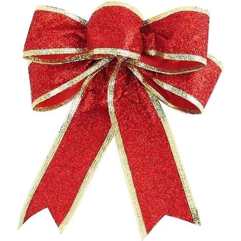 4 nœuds de Noël en ruban brillant, nœuds décoratifs pour sapin de Noël, nœuds de Noël, ornements pour sapin de Noël (1/5)