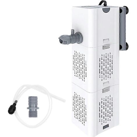 Filtre pour aquarium : pompe de filtration interne 4 en 1 6 W 110 V avec oxygénation et brassage de l'eau. - AquaForge (1/4)