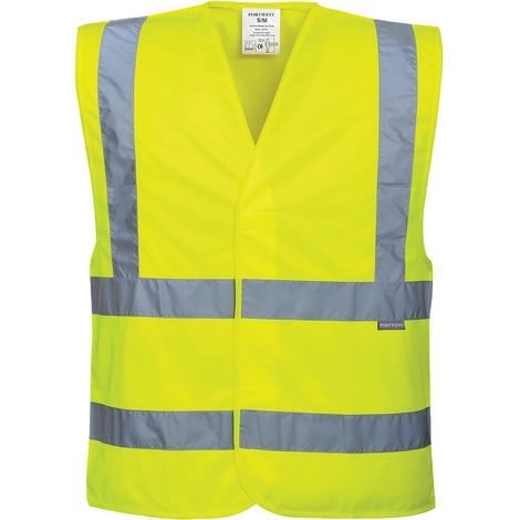 Gilet Hi-Vis Baudrier & Double Ceinture couleur : Jaune taille 4X/5X - PORTWEST