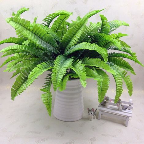 Plante Artificielle Fougère - Hauteur 36 cm - Tige en Plastique et Fil de Fer - Feuilles en Plastique Réalistes - Décoration Intérieure Bureau Maison Jardin - 1 Pièce (1/5)