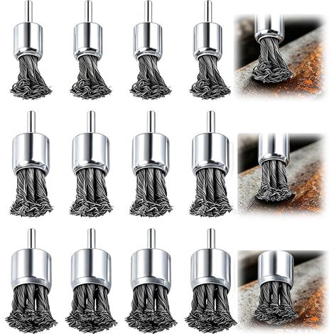 Lot de 12 brosses métalliques, perceuse-visseuse sans fil (1/5)